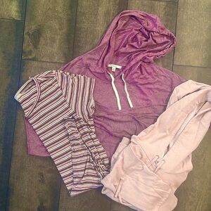 3 piece lot! Mauve; 2 jr’s hoodies, 1 juniors bodysuit NWOT